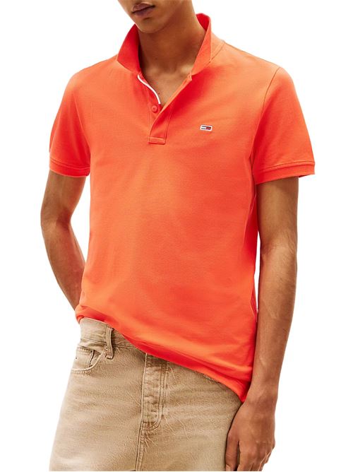 Polo uomo arancione in cotone Tommy Jeans | DM0DM20676SN6